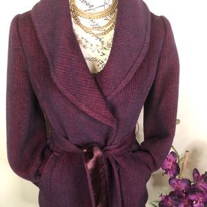 Coups Plum Colored 3/4 Sleeve Jacket Sz S